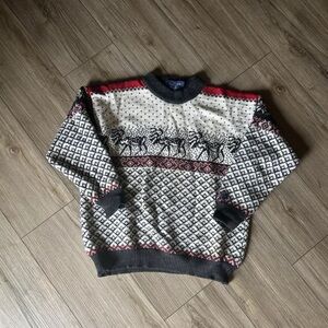 Vintage 90s Nordstrikk Sweater Men's Size Large, 100% Virgin Wool